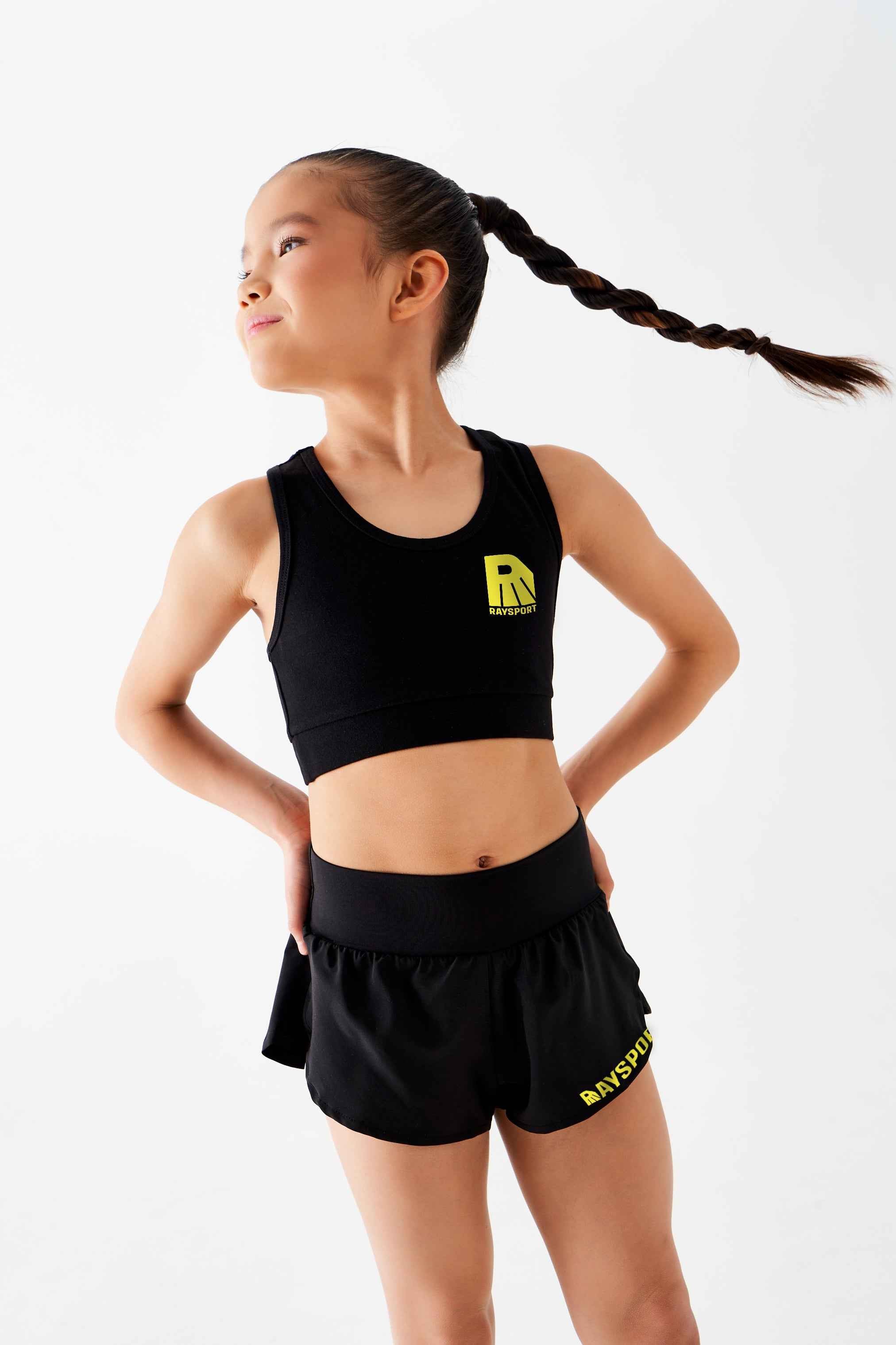 Short parachute à double épaisseur " Brigitte " (noir)