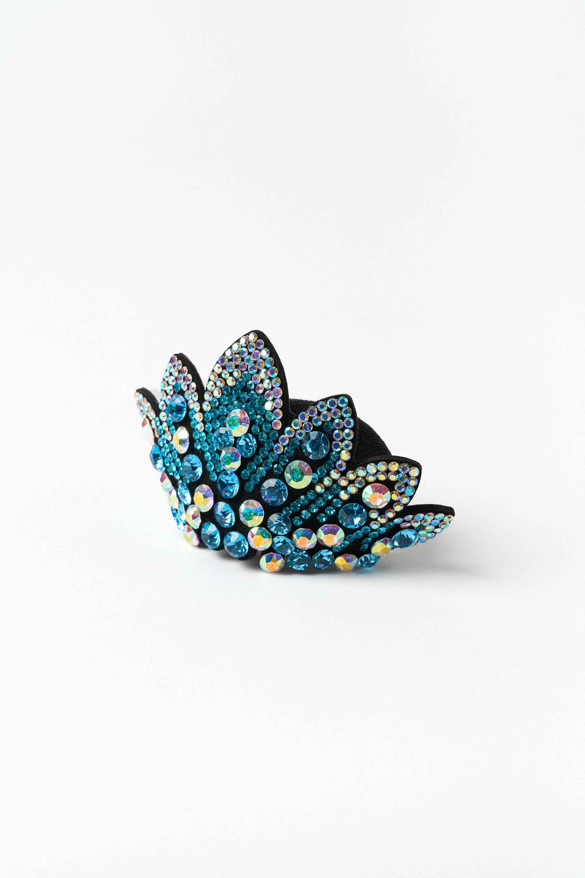 Élastique à cheveux avec strass "Brillance de Fleur" (8 Coloris)