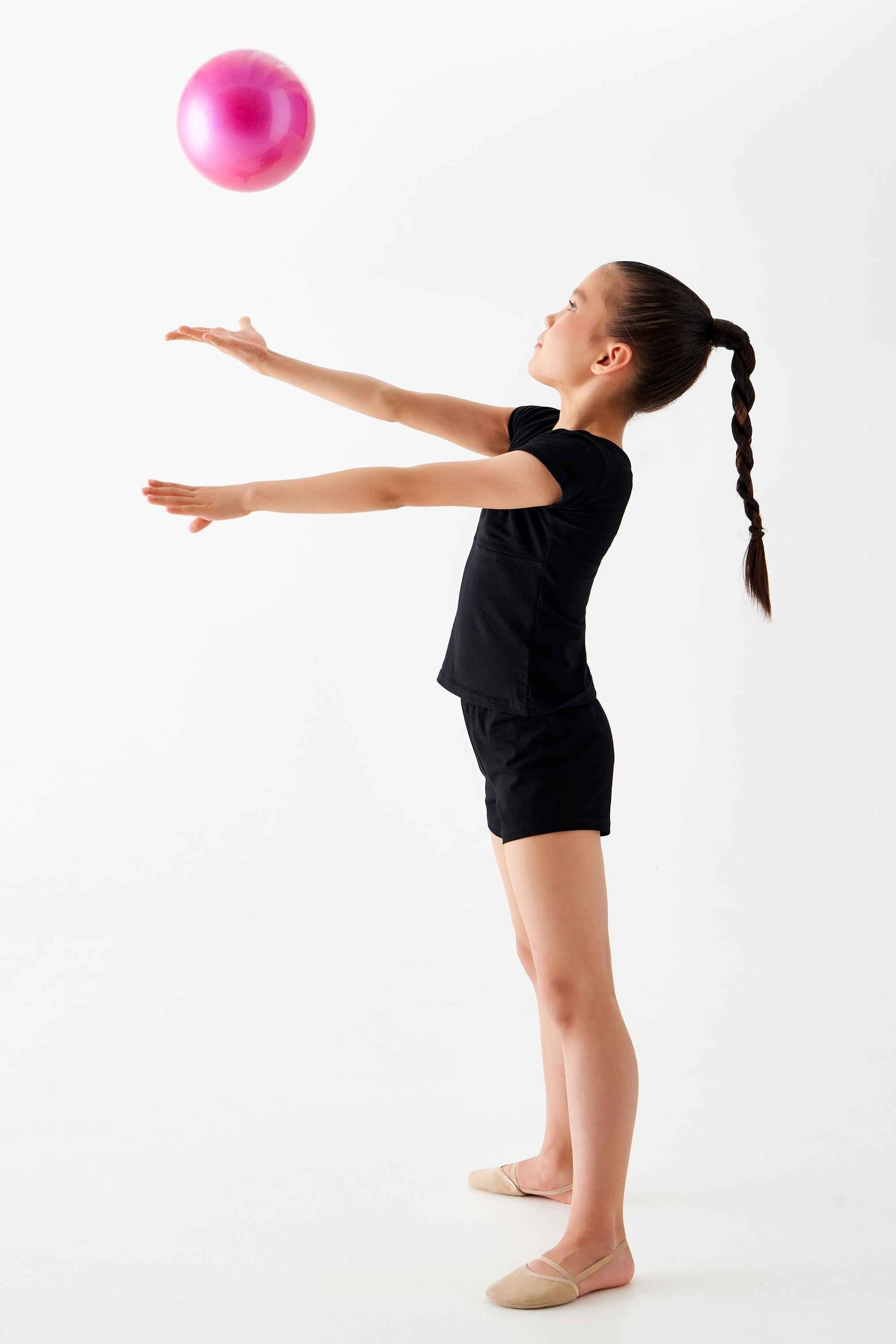 Ballon de gymnastique rythmique uni – Diamètre 18,5 cm – Poids 400 g (4 coloris)