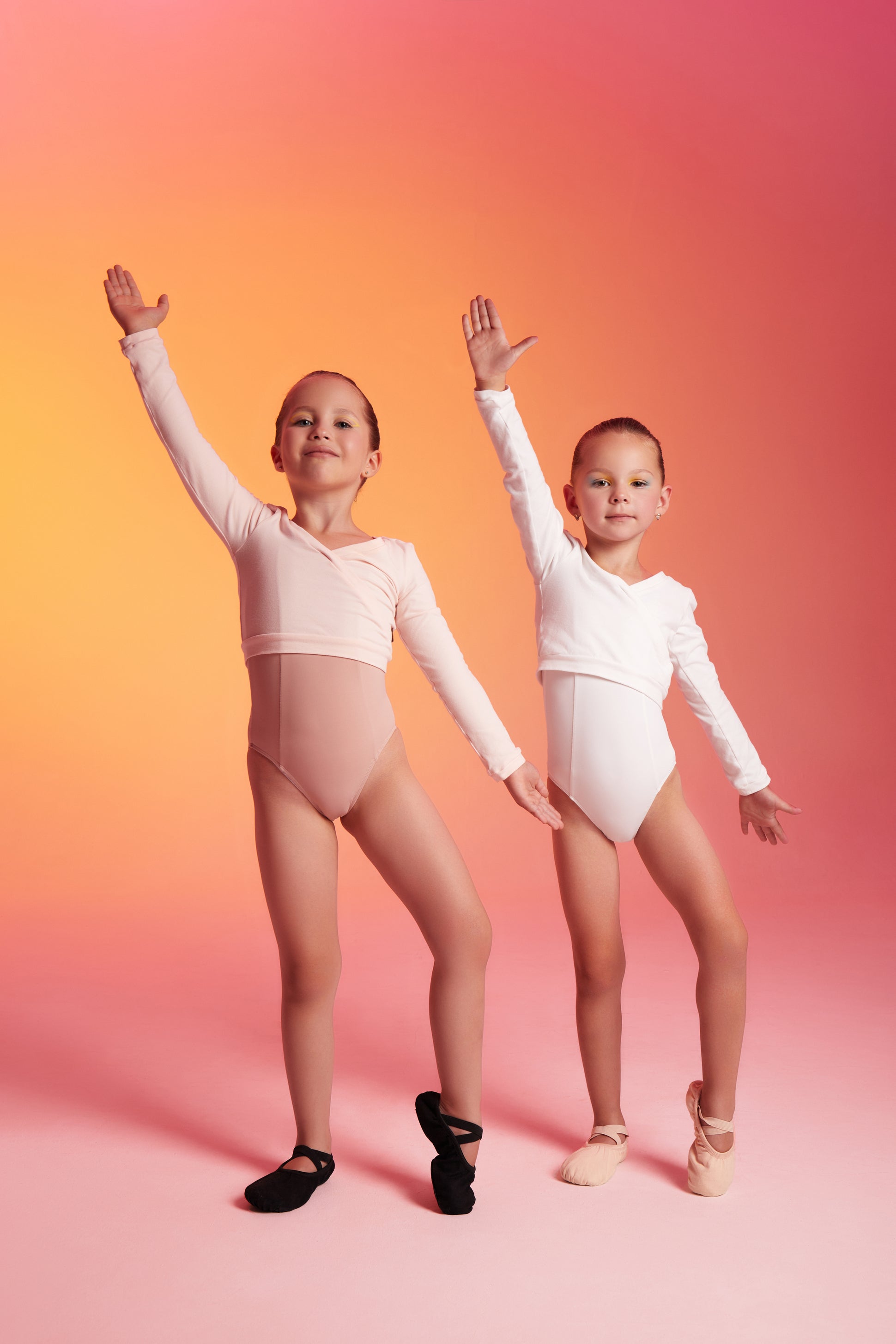 Tenue de danse classique " Grace " : justaucorps + cache-cœur à enfiler (2 coloris)