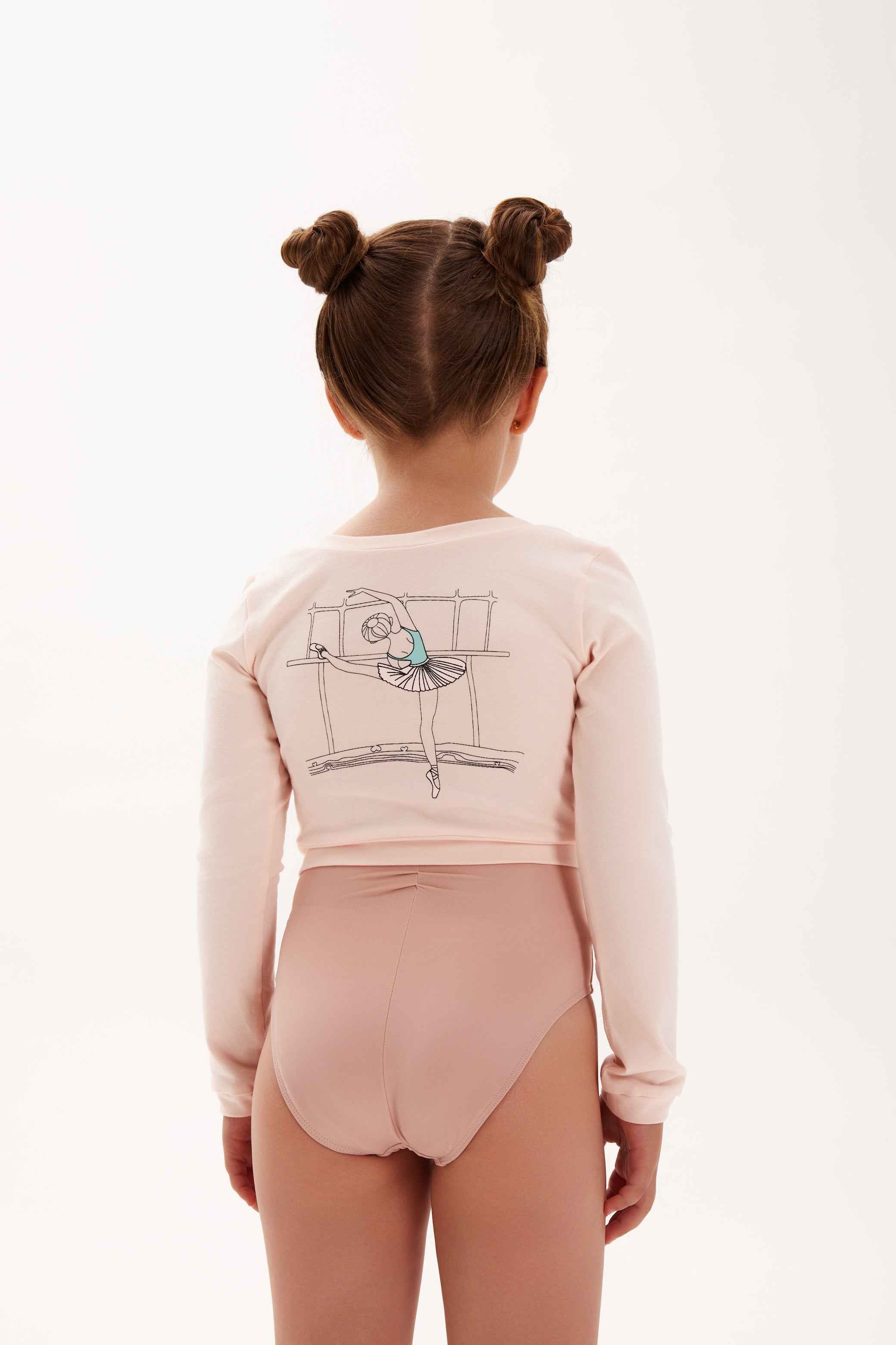 Tenue de danse classique " Grace " : justaucorps + cache-cœur à enfiler (2 coloris)